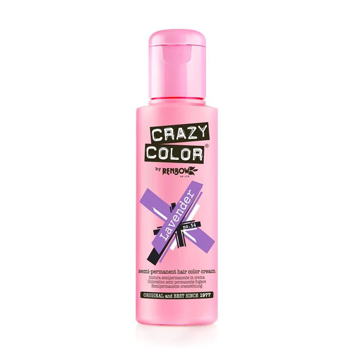 Тінт-фарба для волосся Crazy Color Semi Permanent Hair Color Cream 54 Lavender, 100 мл